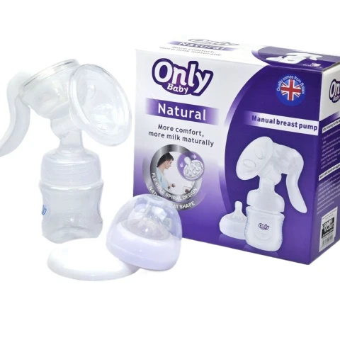 Only Baby Natural Manual Breast Pump with Teat & Bottle Set (0% BPA, 0m+)