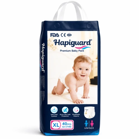 Hapiguard Ultra Thin Q Shape Baby Pants 12-17Kg XL 40 Pcs