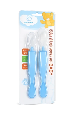 Baby Silicone Spoon Set (2 Pcs) – Apple Bear